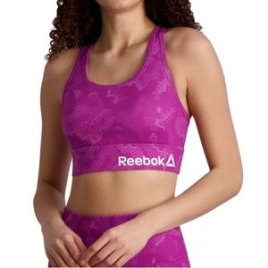 Reebok Prime Essential Medium Impact sports bra with back pocket Size Medium